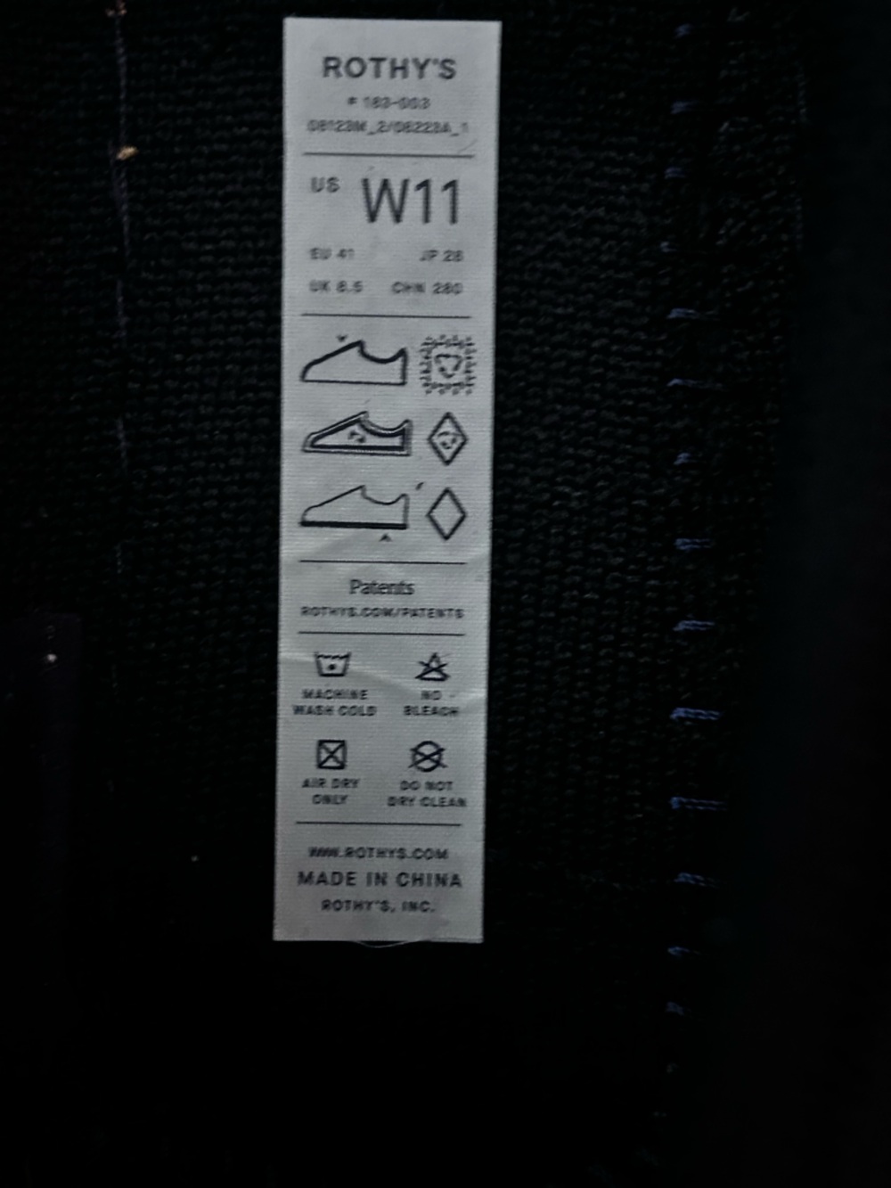Rothy’s like new women’s the black braid driver size 11 - Picture 9 of 11